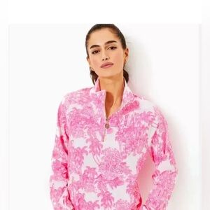 Lilly pulitzer tulia performance jacket resort white PB anniversary toile sz L